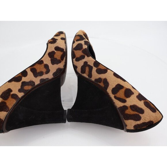 Stuart Weitzman Pumps Women's Size 8.5 M Brown Pony Hair Wedge Slip On Shoes - Picture 8 of 13